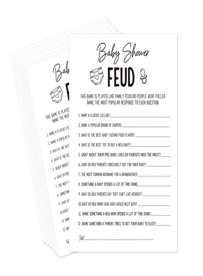 Xenseou Family Feud Baby Shower Game -Pack of 30 (Answer Key Included), Fun Baby Shower Games, Baby Shower Trivia, Baby Shower Ideas- FF02, Yellow - Image 1