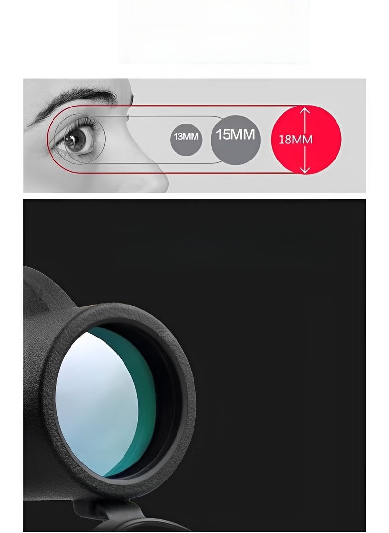 REOCLE Monocular Telescope Outdoor Telescope Single Tube Clip Phone Telescope HD Monocular for Stargazing & Bird Watching & Hunting - Image 3