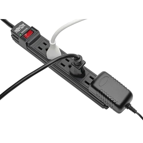 Tripp Lite 6 Outlet Surge Protector Power Strip, 6ft Cord, Black, $10,000 INSURANCE (TLP6B) - Image 2