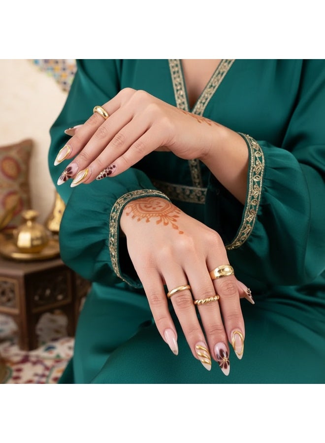 SYNSYB French Tip Press On Nails - Package Soft Gel French false Nails Short, Salon-quality Press On Nails, Seamless Glue-on Nails for Woman Nail Art Manicure - Image 1