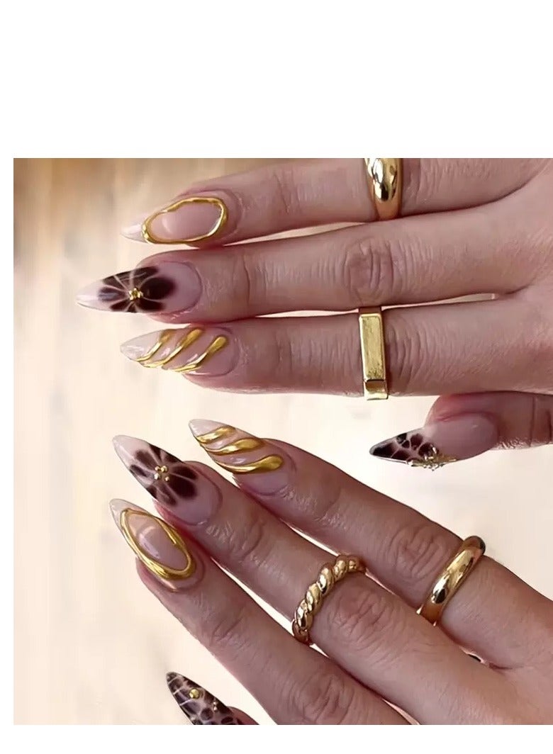 SYNSYB French Tip Press On Nails - Package Soft Gel French false Nails Short, Salon-quality Press On Nails, Seamless Glue-on Nails for Woman Nail Art Manicure - Image 2