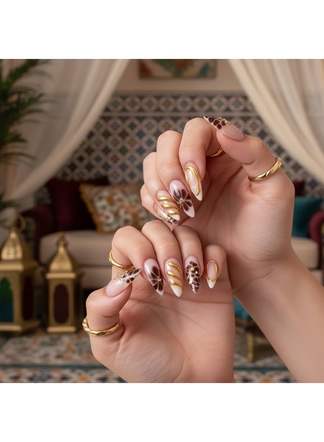 SYNSYB French Tip Press On Nails - Package Soft Gel French false Nails Short, Salon-quality Press On Nails, Seamless Glue-on Nails for Woman Nail Art Manicure - Image 3