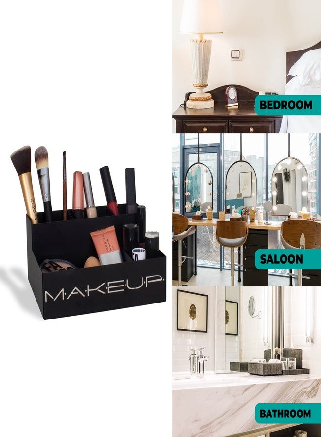 GEGUTON Makeup Organizer Box - Organization Display for Makeups, Cosmetics Steel Storage Set for Vanity, Birthday Gifts for Mom, Women & Girls, Gift for Her - Beauty Collection - Black - Image 4
