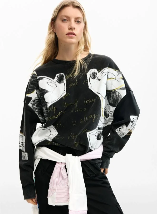 DESIGUAL Sweatshirt Mickey y Minnie Mouse