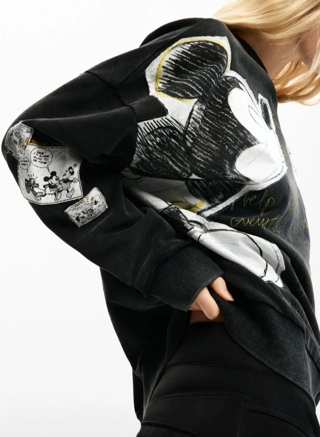 DESIGUAL Multicolour Sweatshirt Mickey y Minnie Mouse for Women | Best Price UAE
