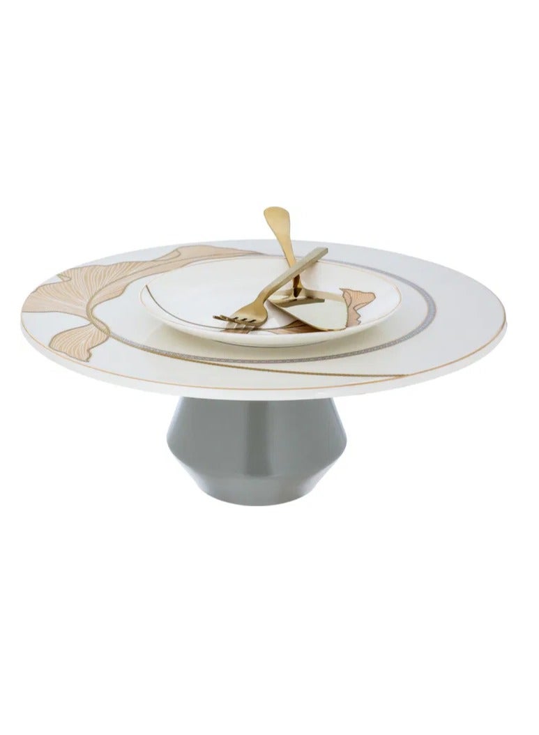 السيف غاليري طقم تقديم كيك بورسلان السيف غاليري، 14 قطعة - ابيض - Image 1