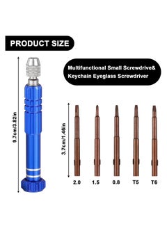 Y&D 18 Pcs Mini Screwdriver Set, 5-in-1 Multifunctional Slotted and Professional Precision Tiny Set for Eyeglass, Sunglass, Watch, Jewelry, Computer Repair Tool Kit, 3 colors  - Image 2