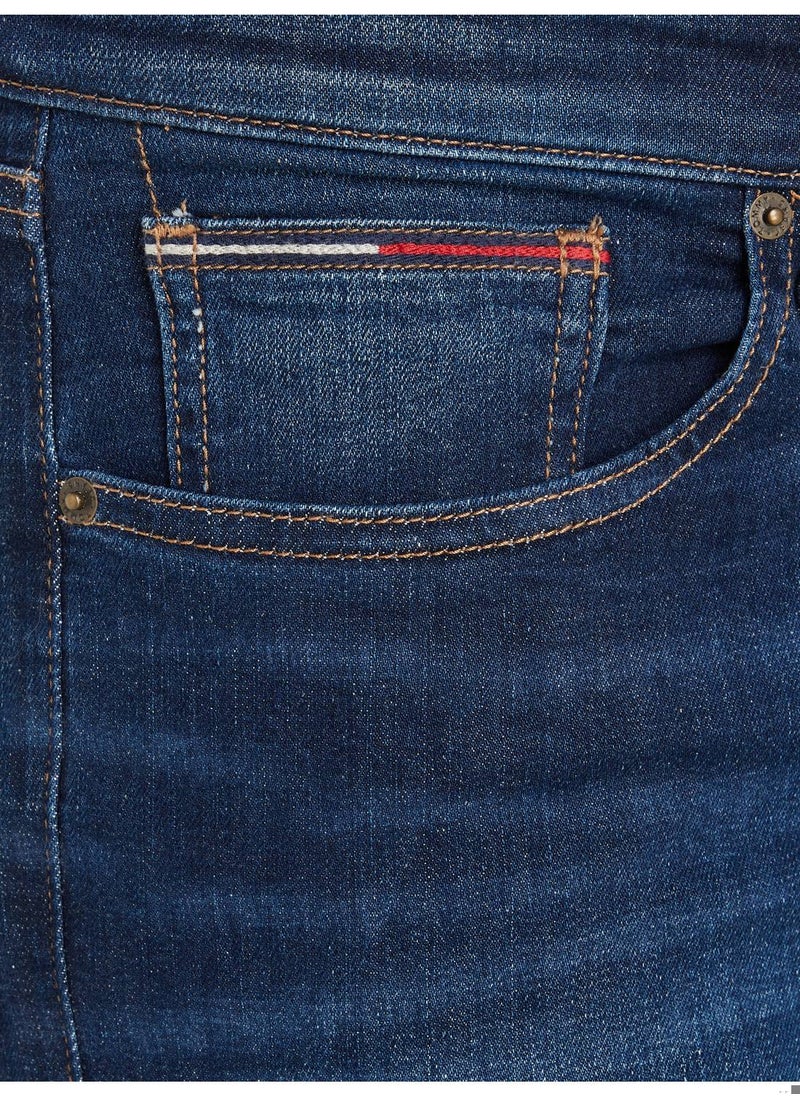 TOMMY HILFIGER - Men's Ryan Relaxed Fit Faded Jeans, Navy - Image 1
