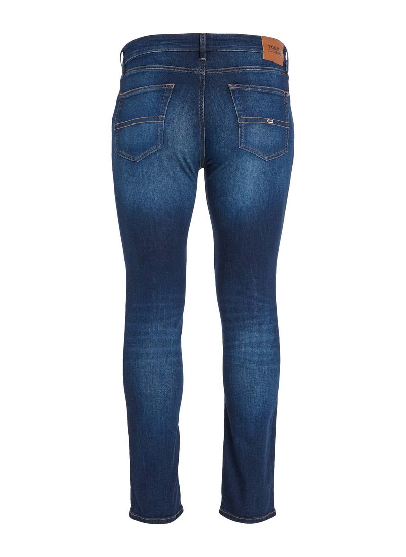 TOMMY HILFIGER - Men's Ryan Relaxed Fit Faded Jeans, Navy - Image 1