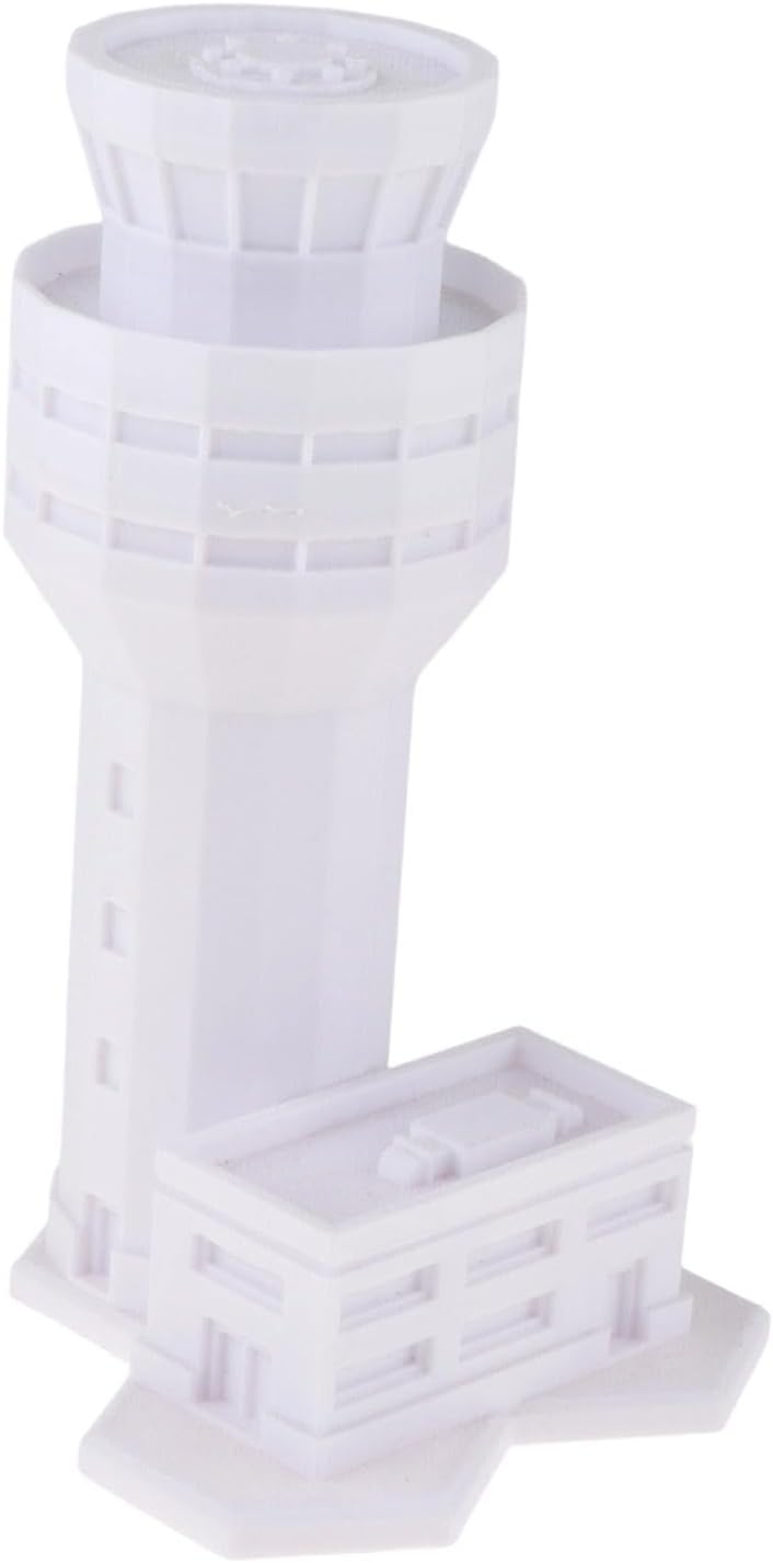 Airport Tower Model Unpainted Control Tower Simulation Miniature Landscape Aircraft Diorama Display PP Material Collector Scene Suitable for Desk - Image 1
