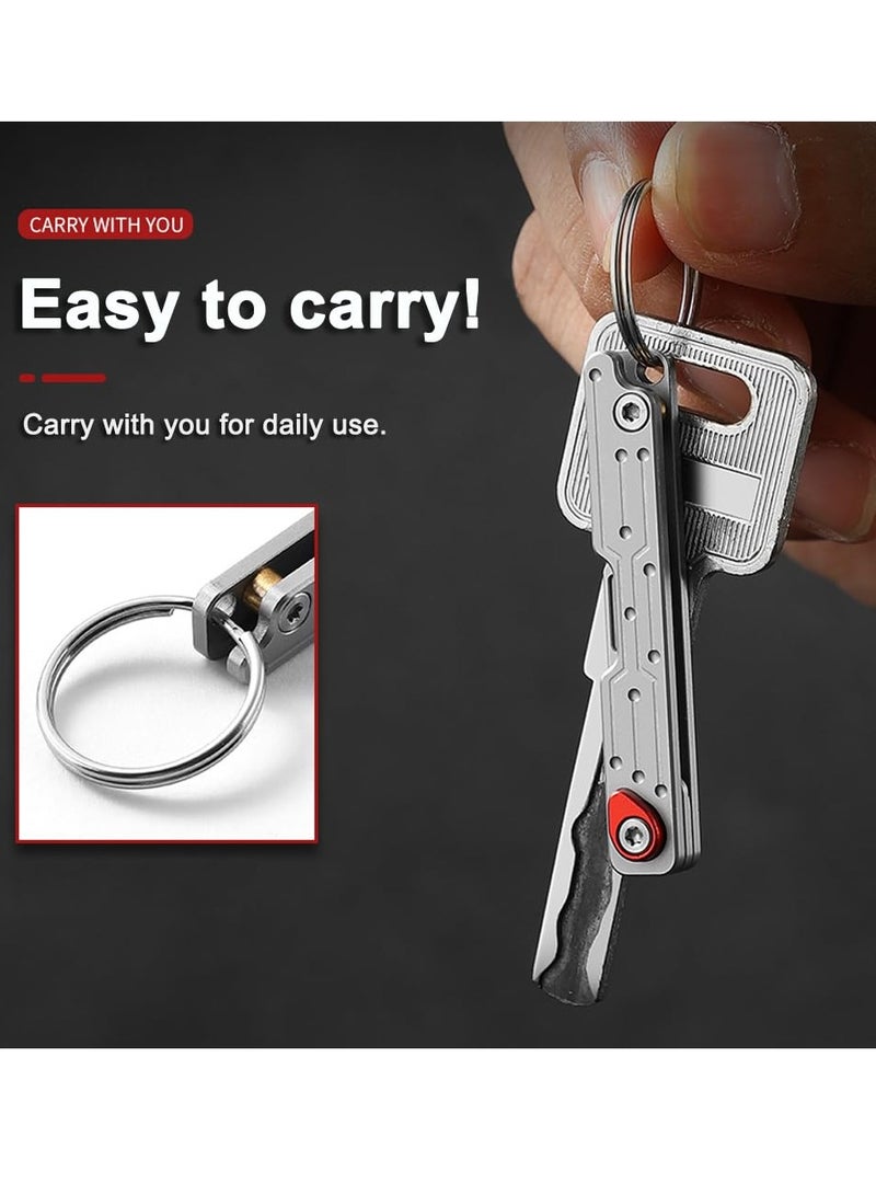 KASTWAVE Small Keychain Knife, Mini Folding Pocket Knife with 10pcs Replaceable Surgical Blades, Scalpels Utility Knives, EDC Box Cutter for Women and Men - Image 5