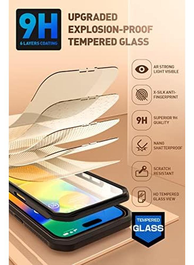 SupCase Unicorn Beetle Pro Case For Iphone 14 Pro Max 6.7" Built In Tempered Glass Screen Protector Heavy Duty Rugged Case With Kickstand And Belt Clip Black - Image 3