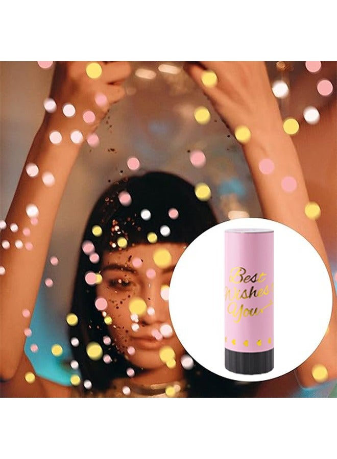 Ocean 6-Piece Mini Confetti Cannon, Party Popper Confetti Shooters Confetti Birthday Confetti 4.33 X 1.57 Inches-Wedding, New Year Kids Birthday Party Supplies (Pink) - Image 5