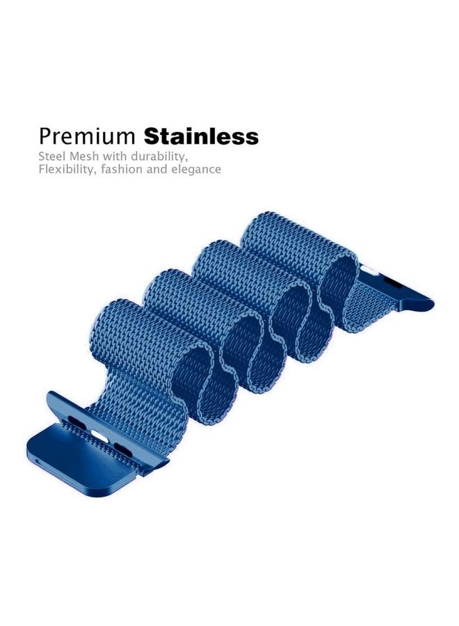 NIBEMINENT Replacement Watchband for Apple Watch Series 7/6/5/4/3/2/1/SE 38/40/41mm Porcelain Blue - Image 5