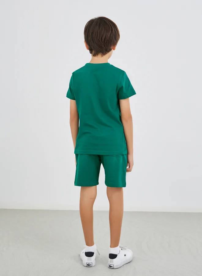 Styli Styli Slogan Print Round Neck T-Shirt and Shorts Set