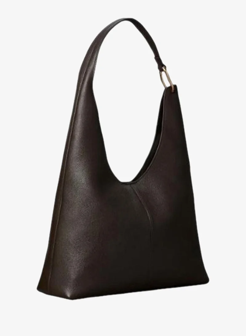 Calvin Klein Leather Asymmetric Slouch Bag