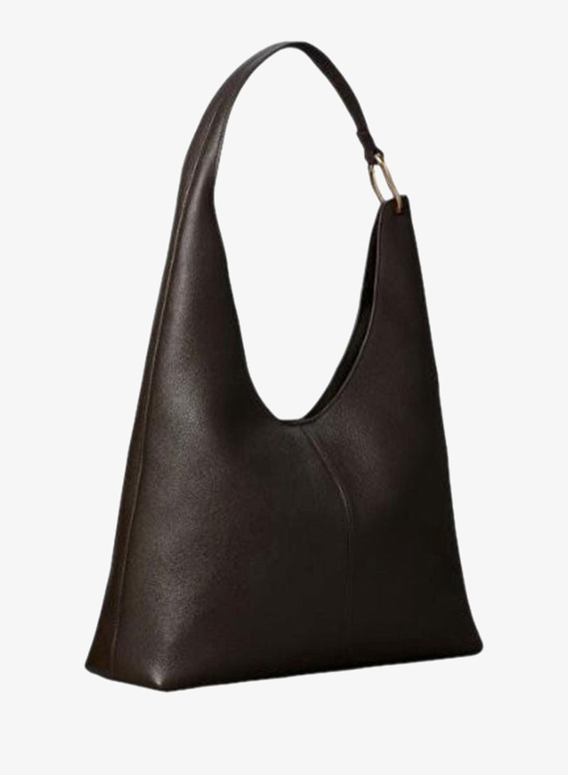 CALVIN KLEIN Leather Asymmetric Slouch Bag - Image 2
