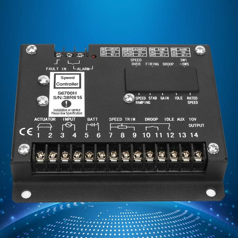 S6700H Generator Speed Controller, Electronic Speed Control Panel for Generator, with Fast Load Response, Reverse Polarity Protection, and Adjustable Speed Drop - Image 5