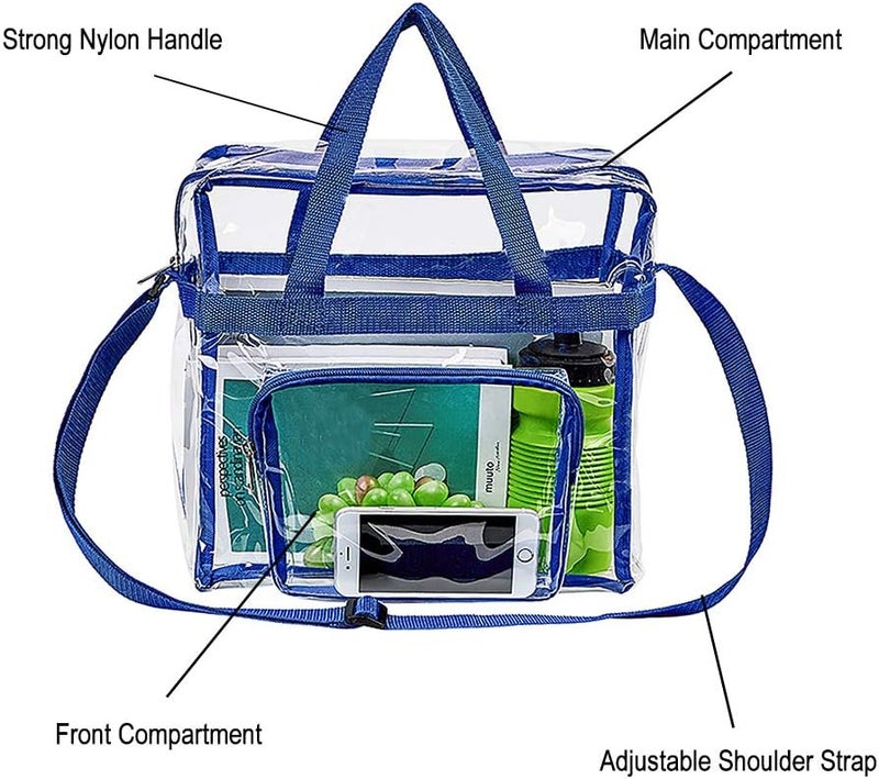 Clearworld Clear Bag Stadium Approved,Stadium Security Travel & Gym Clear Tote Bags,12"x 6"x12" | Stadium Approved, Stadium Security, Travel, Gym, 12"x 6"x12" - Image 4