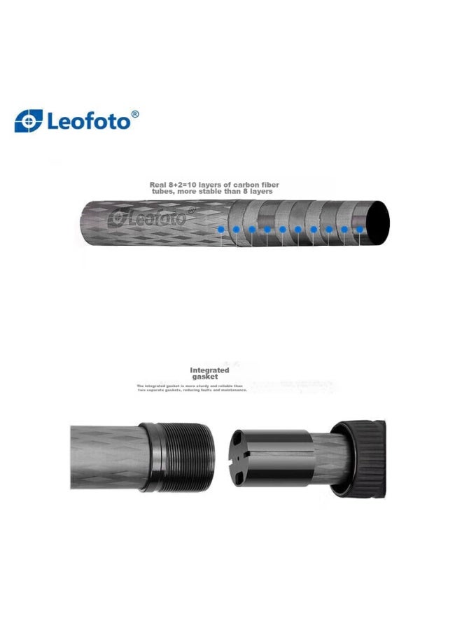 Leofoto Dc-322c Carbon Fiber Central Column 2-section Tripod With Central Column Tube - Image 4