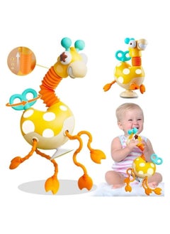 Y&D Baby Sensory Toys, Montessori Food Grade Silicone Pull String Activity Toy, Giraffe Toy with Twisting Clockwork & Neck Pop Tube for Fine Motor Skills, Travel Toys Babies, Infants Toddlers 18M+  - Image 2
