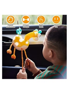 Y&D Baby Sensory Toys, Montessori Food Grade Silicone Pull String Activity Toy, Giraffe Toy with Twisting Clockwork & Neck Pop Tube for Fine Motor Skills, Travel Toys Babies, Infants Toddlers 18M+  - Image 5