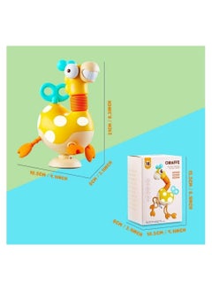 Y&D Baby Sensory Toys, Montessori Food Grade Silicone Pull String Activity Toy, Giraffe Toy with Twisting Clockwork & Neck Pop Tube for Fine Motor Skills, Travel Toys Babies, Infants Toddlers 18M+  - Image 4