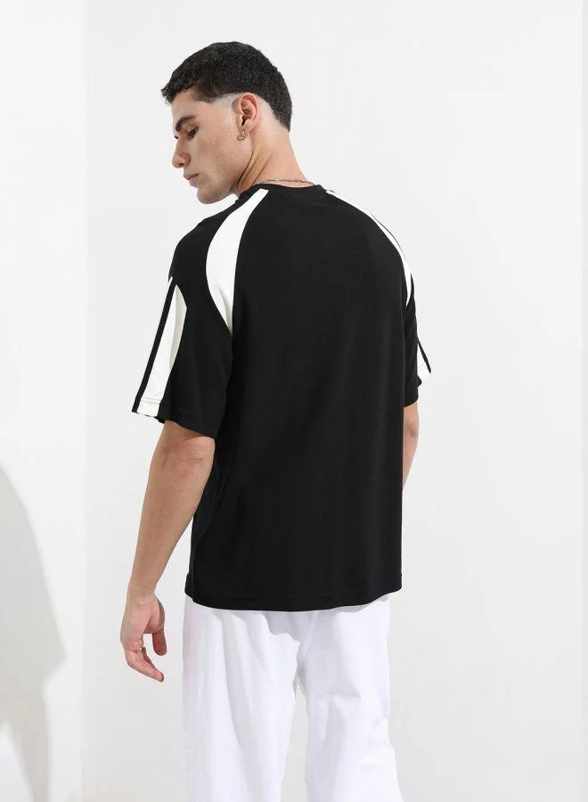 The Indian Garage Co Men Relaxed Fit Graphic Printed Crew Neck Half Sleeves T-Shirt