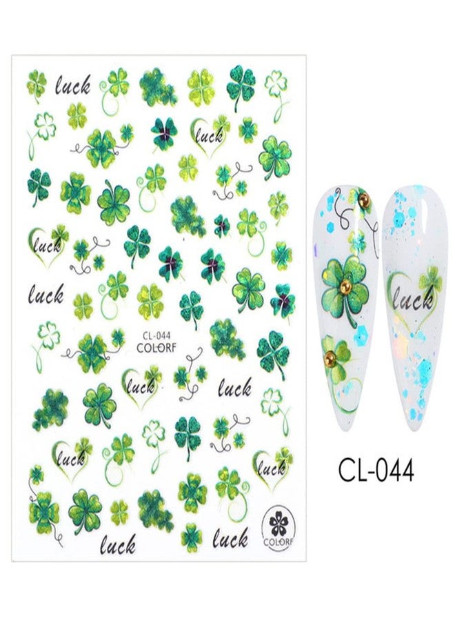 ZEYER St. Patrick's Day Nail Art Stickers Green Lucky Clover St. Patrick's Day Nail Decals Clover Design 3D Self Adhesive Green Nail Stickers for Women Girls DIY Nail Decoration 6 Sheets - Image 5