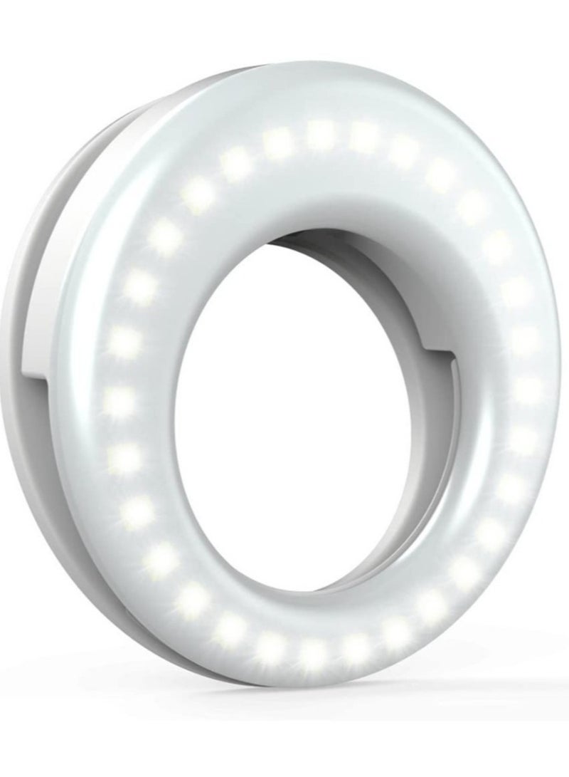 Selfie Ring Lights LED Circle  Cell Phone Laptop Camera Photography Video Lighting Clip On Rechargeable - Image 1