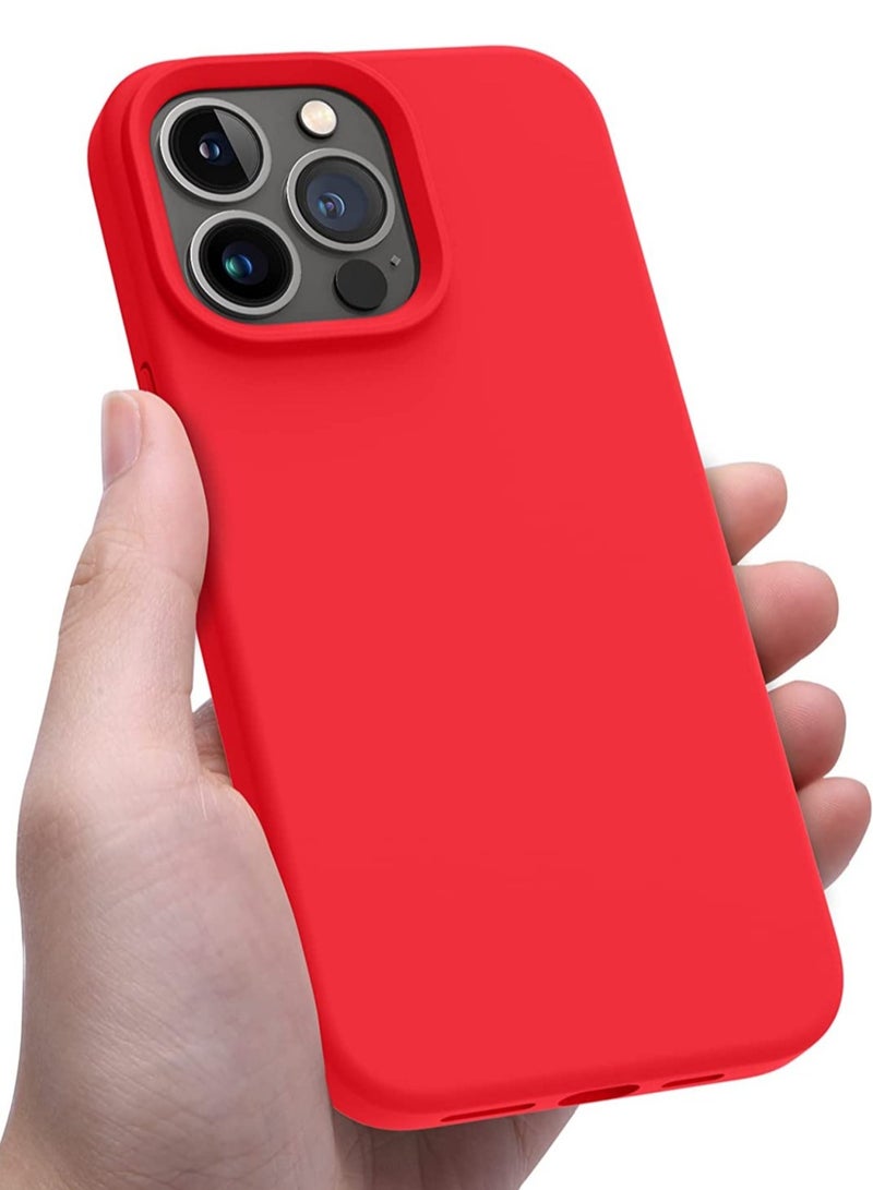 ELTRAZONE Designed for iPhone 14 Pro Max Case, Silicone Shockproof Slim Thin Phone Case for iPhone 14 Pro Max 6.7 inch (Red) - Image 2