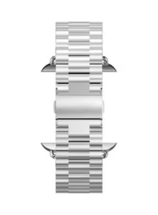 Stainless Steel Replacement Band For Watch Series 42/44/45MM Silver - Image 2