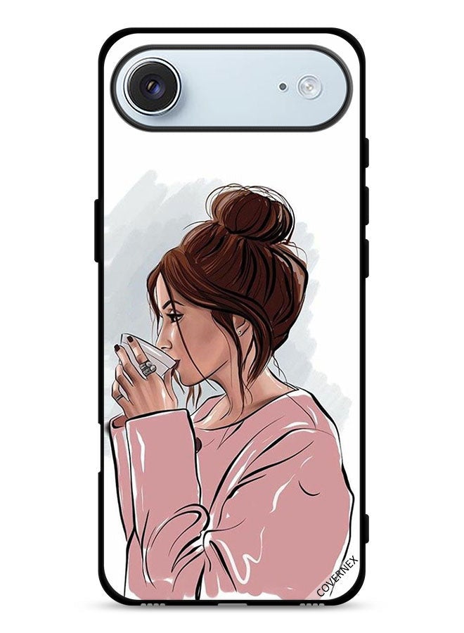Covernex Apple iPhone Air Protective Case Cover Girl Drinking Tea Art - Image 1