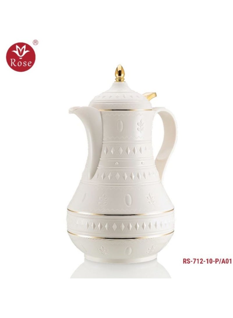 Rose A Two-Piece Tea And Coffee Thermos Set With A Snap Lid, 1 Liter Size - Image 2