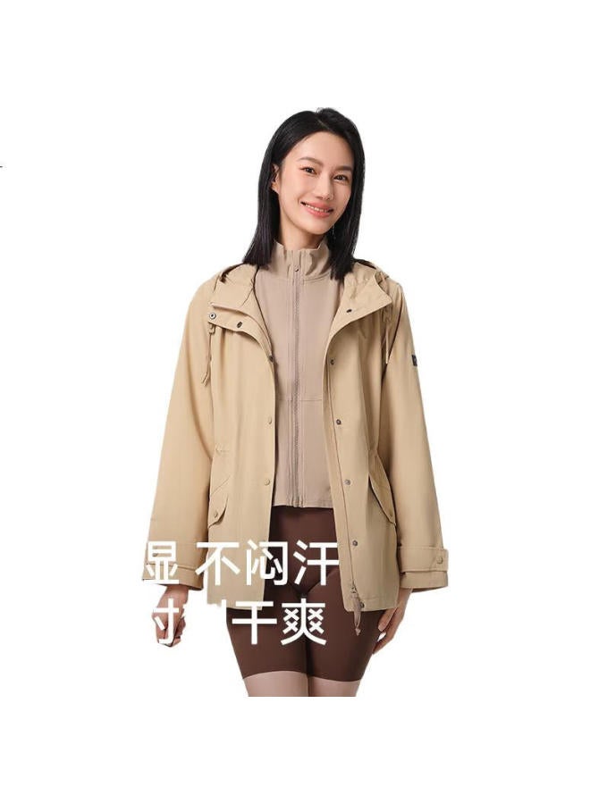 PELLIOT Women'S Single-Layer Outdoor Jacket, Lightweight Spring And Autumn Waterproof Windbreaker, Hiking Coat, 12340104, Yellow, Size M - Image 2