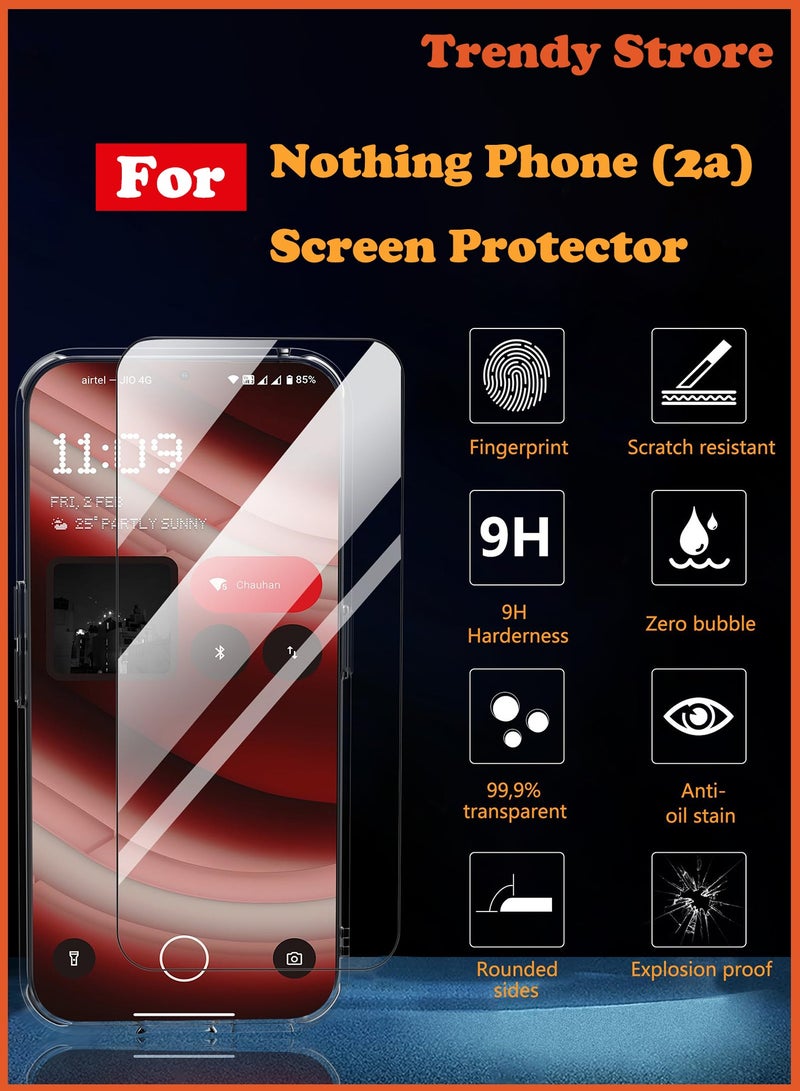 【1+2】 Nothing Phone 2a Case and Screen Protector, 360 Degree Full Body Hard Plastic Material Protective Back Cover, Detachable Split Slim Fit Shockproof Casing, Anti-Scratch Bumper Mobile Case - Image 4