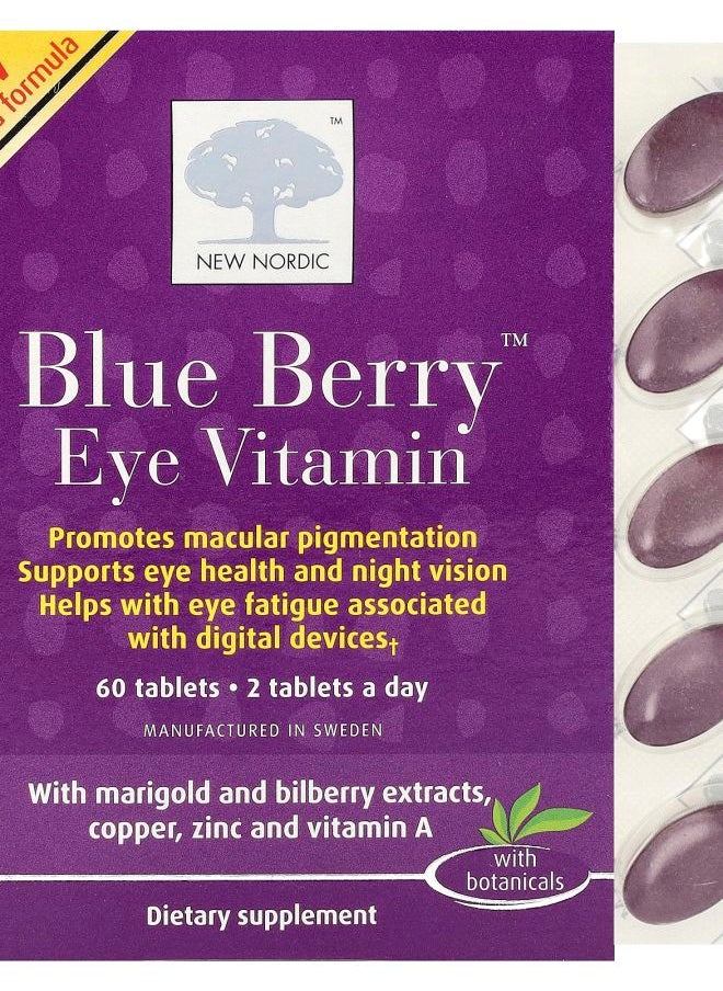 New Nordic Blue Berry Eye Vitamin 60 Tablets 