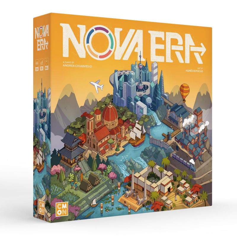 CMON Nova Era Board Game - Civilization Building & Economic Strategy Game, Accessible Game for Kids & Adults, Ages 12+, 2-4 Players, 60 Minute Playtime - Image 1
