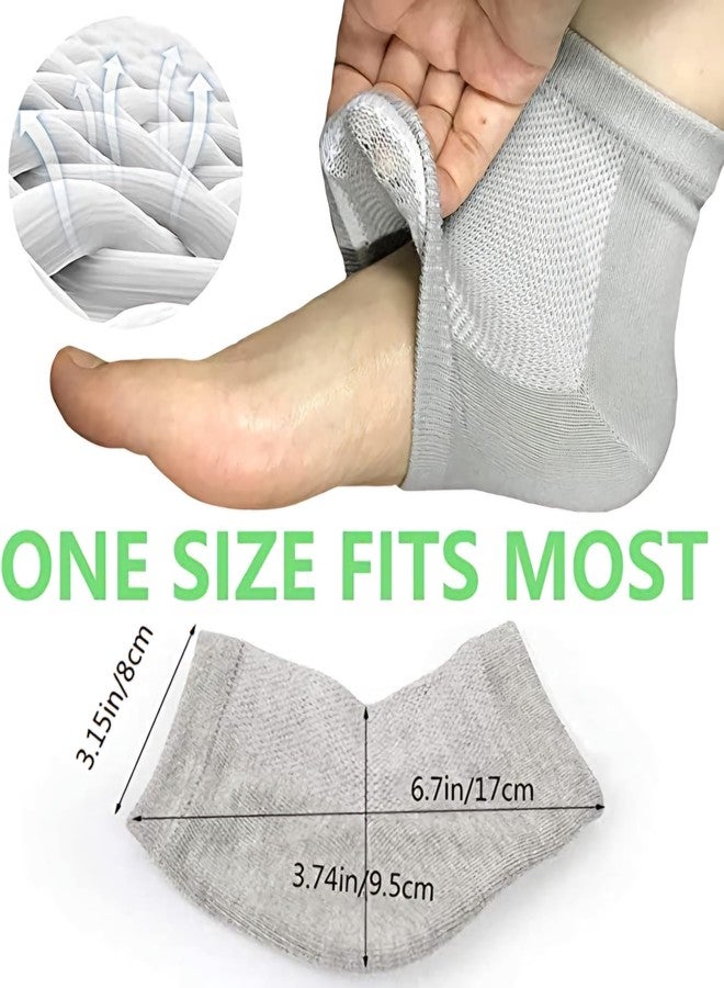 INKIES Moisturizing Gel Heel Socks Dry Cracked Heel Repair Pain Relief, Cushion Support, Heel Pain Relief Cotton Half Heel Socks Silicone Gel Heel Socks Foot Protector anti crack heel socks Heel Protector Socks Silicon Toe Free Heel Pain Relief Socks For Women and Man 263 ln - Image 4