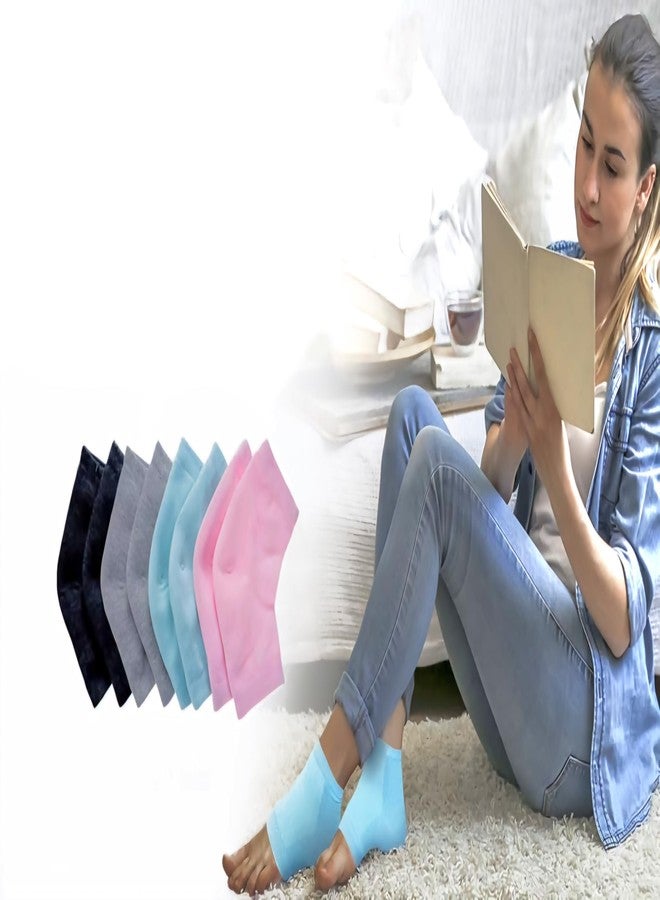 INKIES Moisturizing Gel Heel Socks Dry Cracked Heel Repair Pain Relief, Cushion Support, Heel Pain Relief Cotton Half Heel Socks Silicone Gel Heel Socks Foot Protector anti crack heel socks Heel Protector Socks Silicon Toe Free Heel Pain Relief Socks For Women and Man 263 ln - Image 5