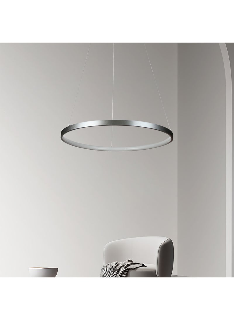 Hummer Modern silver chandelier with yellow light color, 15 watts, 40 cm diameter - Image 1