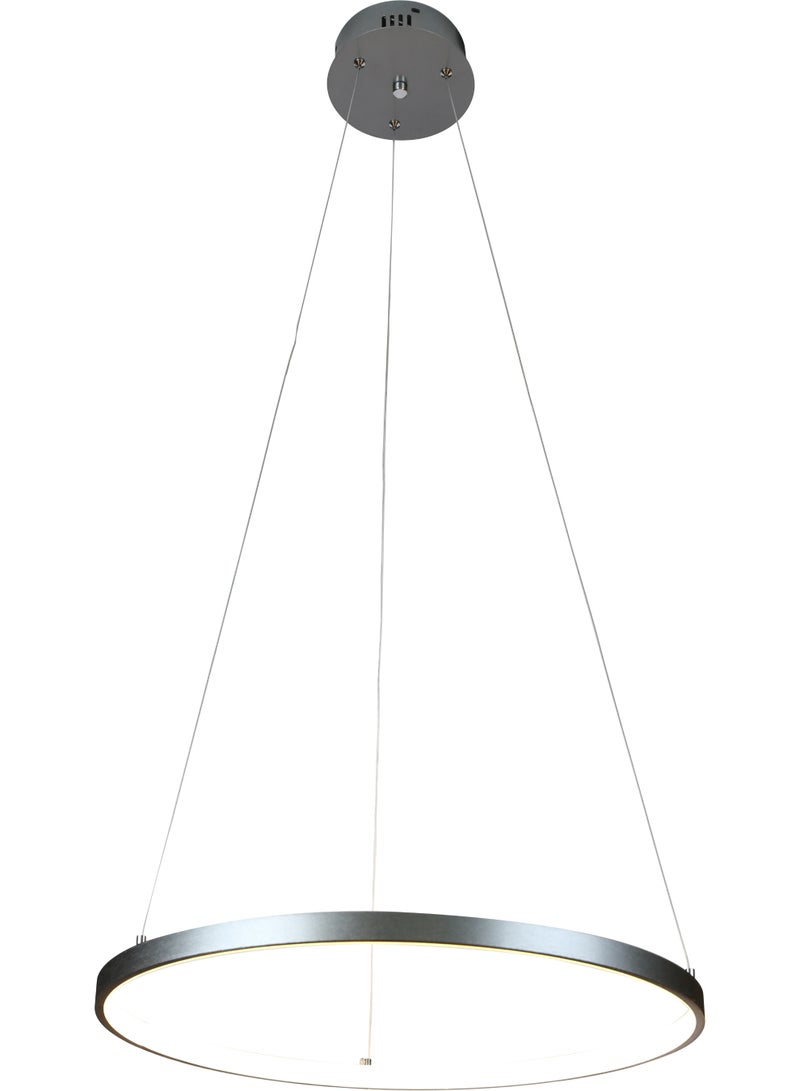 Hummer Modern silver chandelier with yellow light color, 15 watts, 40 cm diameter - Image 2