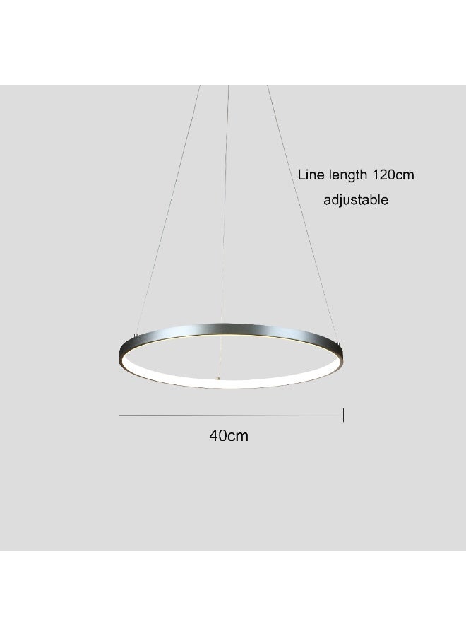 Hummer Modern silver chandelier with yellow light color, 15 watts, 40 cm diameter - Image 3