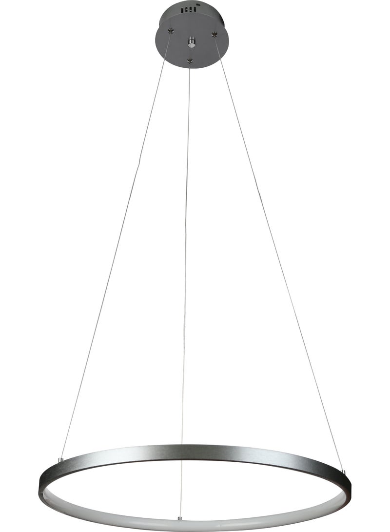 Hummer Modern silver chandelier with yellow light color, 15 watts, 40 cm diameter - Image 4