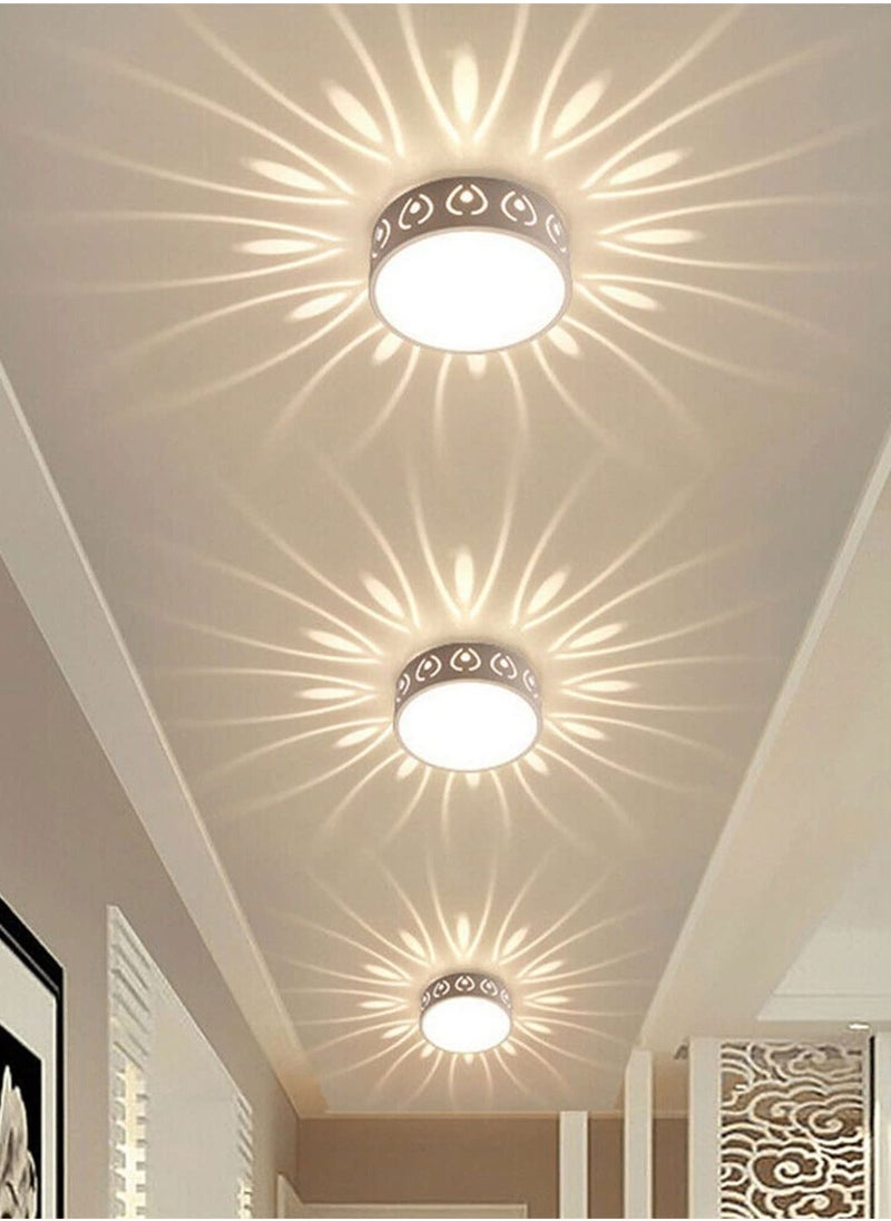 XiuWoo Small Led Ceiling Light, Modern Surface Mount Ceiling Lamps, Round Hallway Ceiling Light Fixtures for Kitchen Bedroom Office Bathroom Stairwell Corridor Light  - Image 1