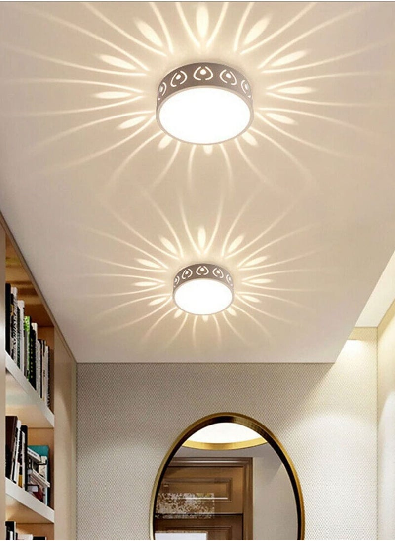 XiuWoo Small Led Ceiling Light, Modern Surface Mount Ceiling Lamps, Round Hallway Ceiling Light Fixtures for Kitchen Bedroom Office Bathroom Stairwell Corridor Light  - Image 5