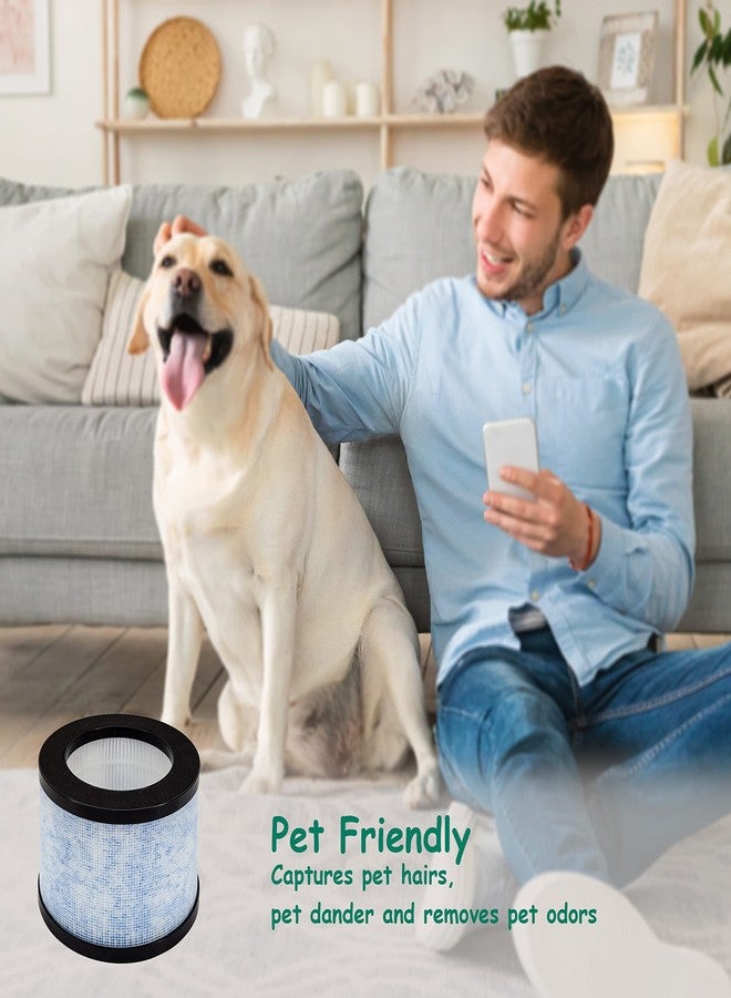 Asheviller فلتر بديل حقيقي بتقنية HEPA من Asheviller MK01/DH-JH01، متوافق مع أجهزة تنقية الهواء AROEVE MK01 وMK06 وKloudi DH-JH01 وIntelabe EPI080/EP1080 وElechomes EPI081/EP1081، عبوة من قطعتين - Image 4