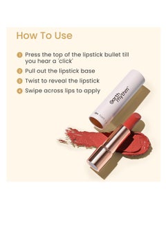 Earth Rhythm Earth Rhythm Serum Cream Lipstick With Spf 15   Rangrezi  07 Dewy Finish Chap Resistant Nourishes Lips  Non Comedogenic   Infused With Apricot Oil Rose Oil  Shea Butter 3.8 Gm  - Image 4