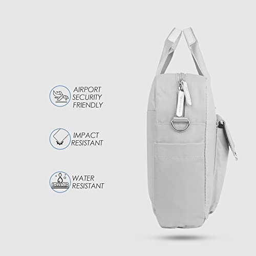 Probus Polyester Dual Pocket with Flap Magnetic Sleeve Case Cover Laptop Messenger Bag - Silver 14 inch - Image 5