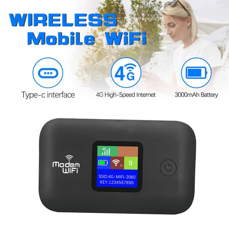 Wisoqu 4G LTE Wi Fi Mobile Hotspot, Portable Wi Fi Hotspot for Travel, 10 Connected Devices, Cordless Internet Router Devices with SIM Card Slot, for Europe Africa Southeast Asia - Image 2